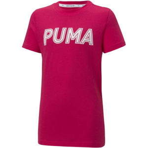 Puma MODERN SPORTS LOGO TEE G Dívčí triko, růžová, veľkosť 128