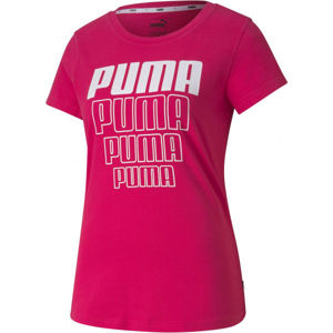 Puma REBEL GRAPHIC TEE růžová XL - Dámské sportovní triko