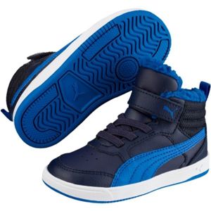 Puma REBOUND STREET V2 FUR PS modrá 11 - Dětská zimní obuv