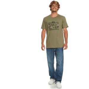 Quiksilver LOGO PRINT SS Pánské tričko, khaki, veľkosť XL