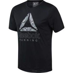 Reebok RUNNING ESSENTIALS GRAPHIC TEE černá XXL - Pánské běžecké tričko