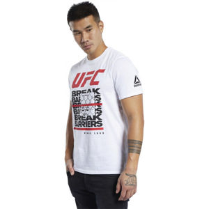Reebok UFC FG CAPSULE T Pánské triko, Bílá,Černá,Červená, velikost