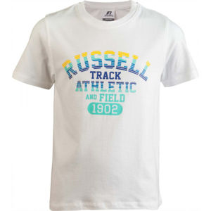Russell Athletic TRACK SS/S CREWNECK TEE SHIRT bílá 152 - Dětské tričko