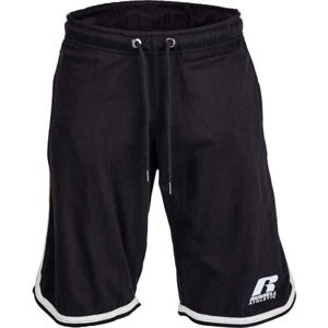 Russell Athletic LONG SHORTS Pánské šortky, Černá,Bílá, velikost L