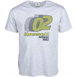 Russell Athletic SPEED GRAPHIC S/S CREWNECK TEE SHIRT šedá L - Pánské tričko