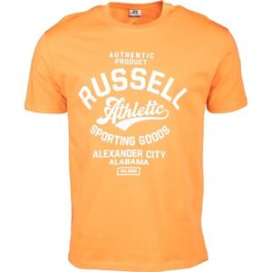Russell Athletic SPORTING GOODS Pánské tričko, Oranžová,Bílá, velikost