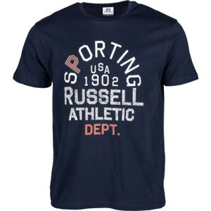 Russell Athletic SPORTING S/S CREWNECK TEE SHIRT tmavě modrá XXL - Pánské tričko