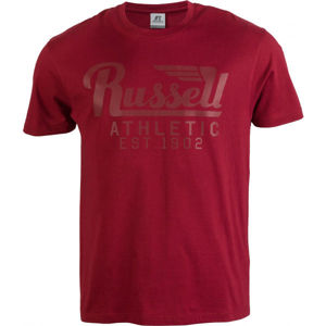 Russell Athletic WING S/S CREWNECK TEE SHIRT vínová S - Pánské tričko