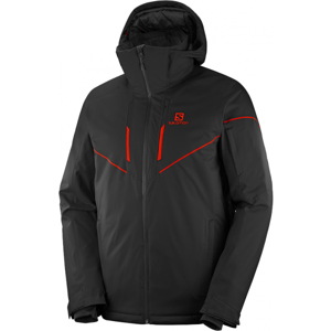 Salomon STORMRACE JKT M Pánská lyžařská bunda, černá, velikost L
