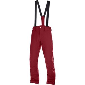 Salomon STORMSEASON Pánské lyžařské kalhoty, červená, veľkosť M