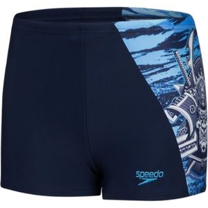 Speedo NEONSAMURAI DIGITAL AQUASHORT tmavě modrá 140 - Chlapecké plavky