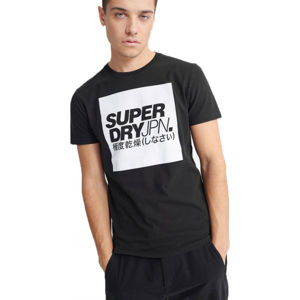 Superdry JPN BLOCK TEE Pánské tričko, černá, velikost XXL