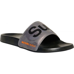 Superdry PRINTED BEACH SLIDE černá 44/45 - Pánské pantofle