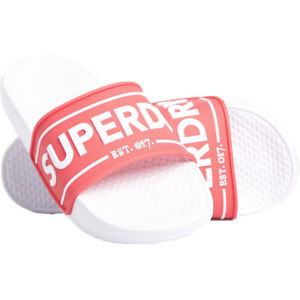 Superdry EDIT CHUNKY SLIDE Dámské pantofle, Bílá,Lososová, velikost 40/41