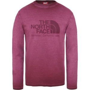 The North Face L/S WASHED BT-EU M vínová XL - Pánské tričko s dlouhým rukávem