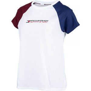 Tommy Hilfiger COTTON MIX TOP LOGO Dámské tričko, bílá, velikost L