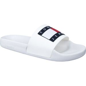 Tommy Hilfiger FLAG POOL SLIDE Pánské pantofle, bílá, velikost 43