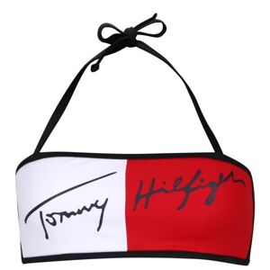 Tommy Hilfiger TRUE TOMMY 2.0-S-FIXED BANDEAU Dámský horní díl plavek, bílá, velikost S