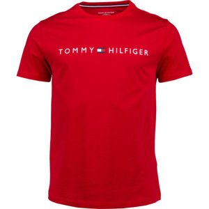 Tommy Hilfiger CN SS TEE LOGO červená L - Pánské tričko