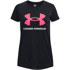 Under Armour TECH SOLID Dívčí tričko, černá, veľkosť S