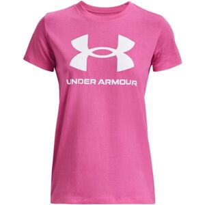 Under Armour LIVE SPORTSTYLE GRAPHIC SS Dámské triko, růžová, velikost lg