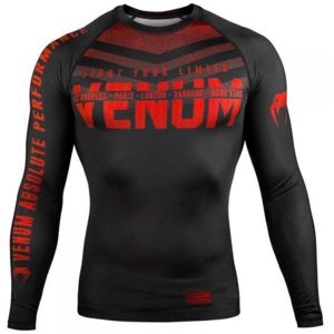 Venum SIGNATURE RASHGUARD LS černá XL - Pánské sportovní triko