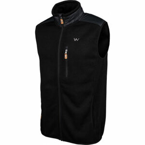 Willard CRISPIN Pánská kombinovaná fleecová vesta, černá, velikost XXL